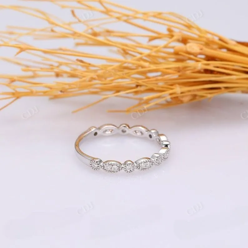 0.15CTW Milgrain Design Lab Grown Diamond Band