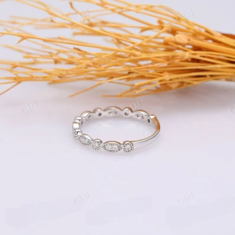 0.15CTW Milgrain Design Lab Grown Diamond Band