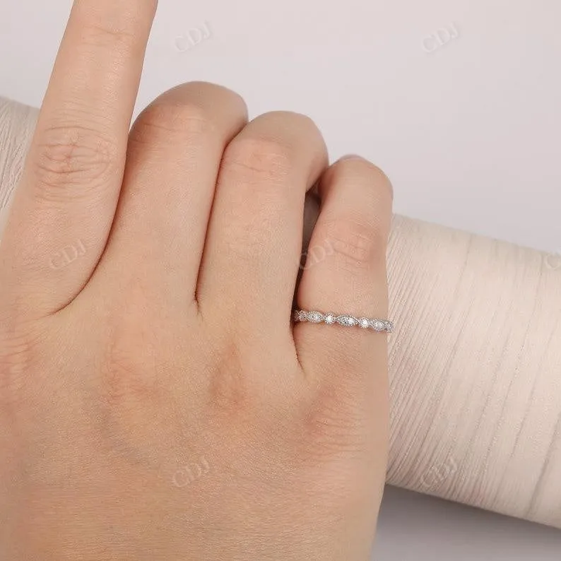 0.15CTW Milgrain Design Lab Grown Diamond Band