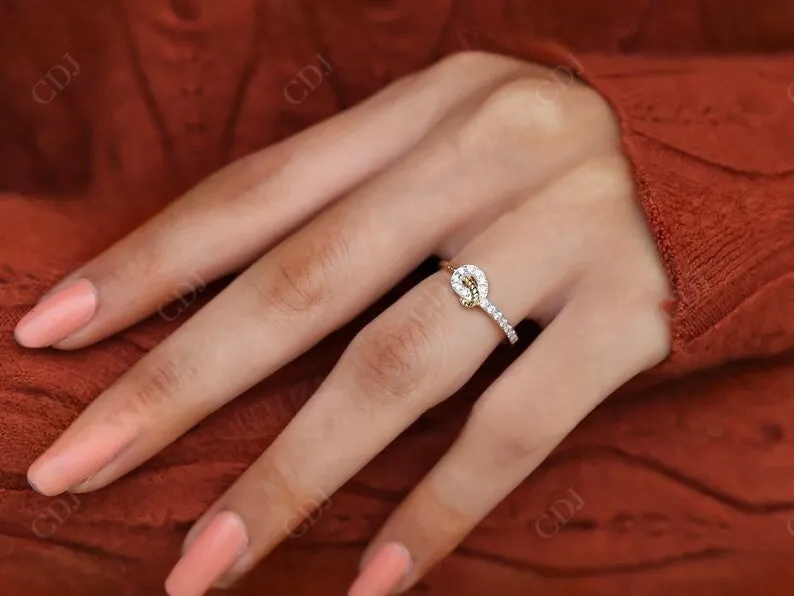 0.16CT Round Cut Real Diamond Tie Knot Wedding Band