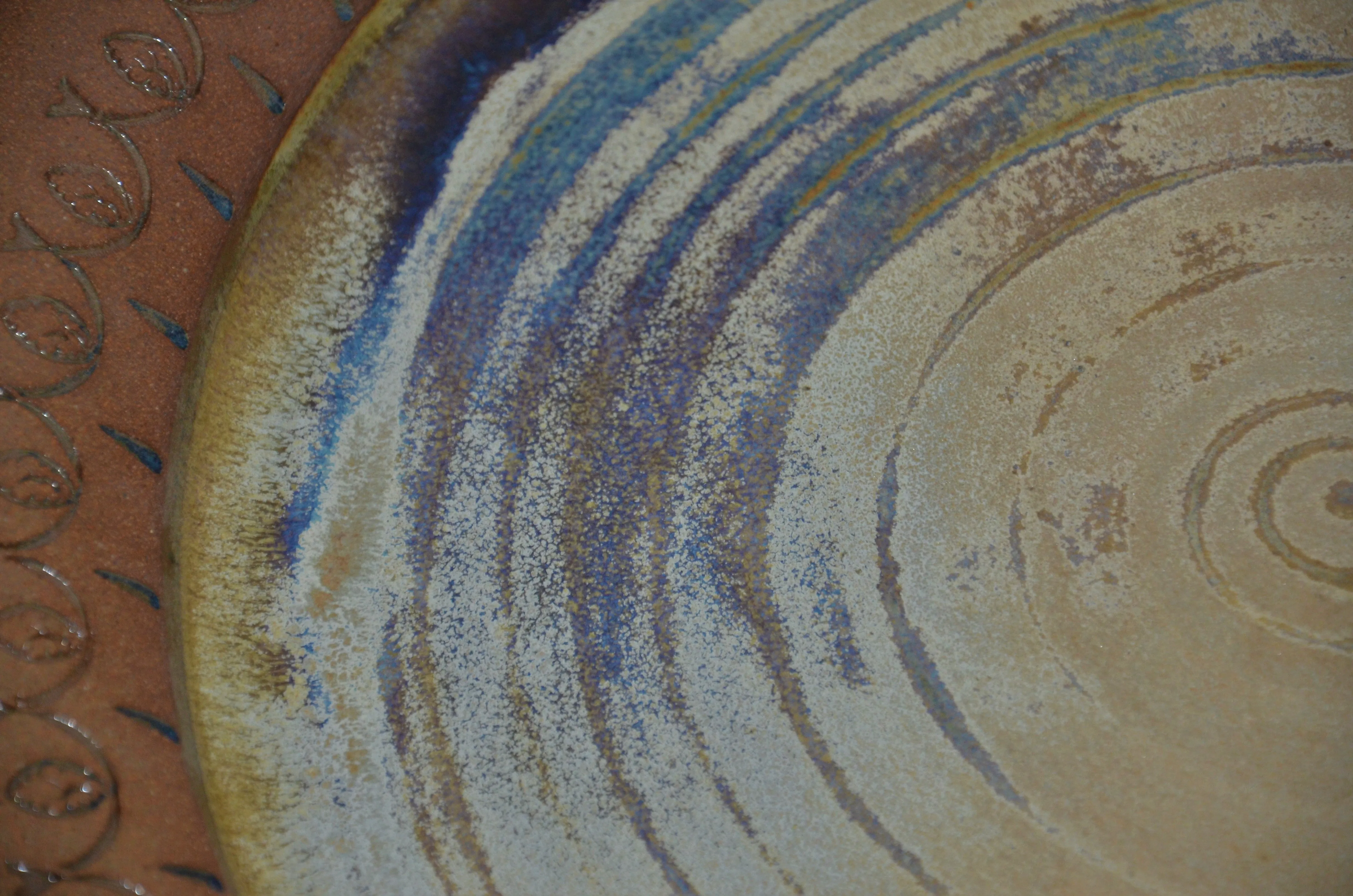 18" Hand Crafted Studio Art Pottery Charger by Firuse Stalcup