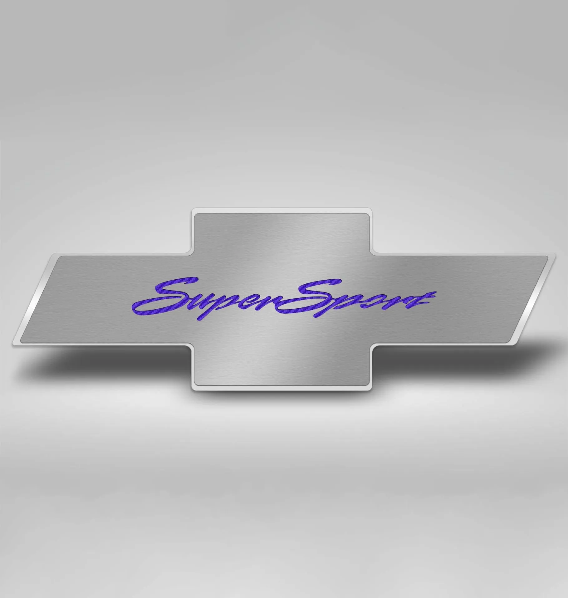 2010-2015 Camaro SS - Hood Badge w/Super Sport Emblem for Factory Pad - Stainless