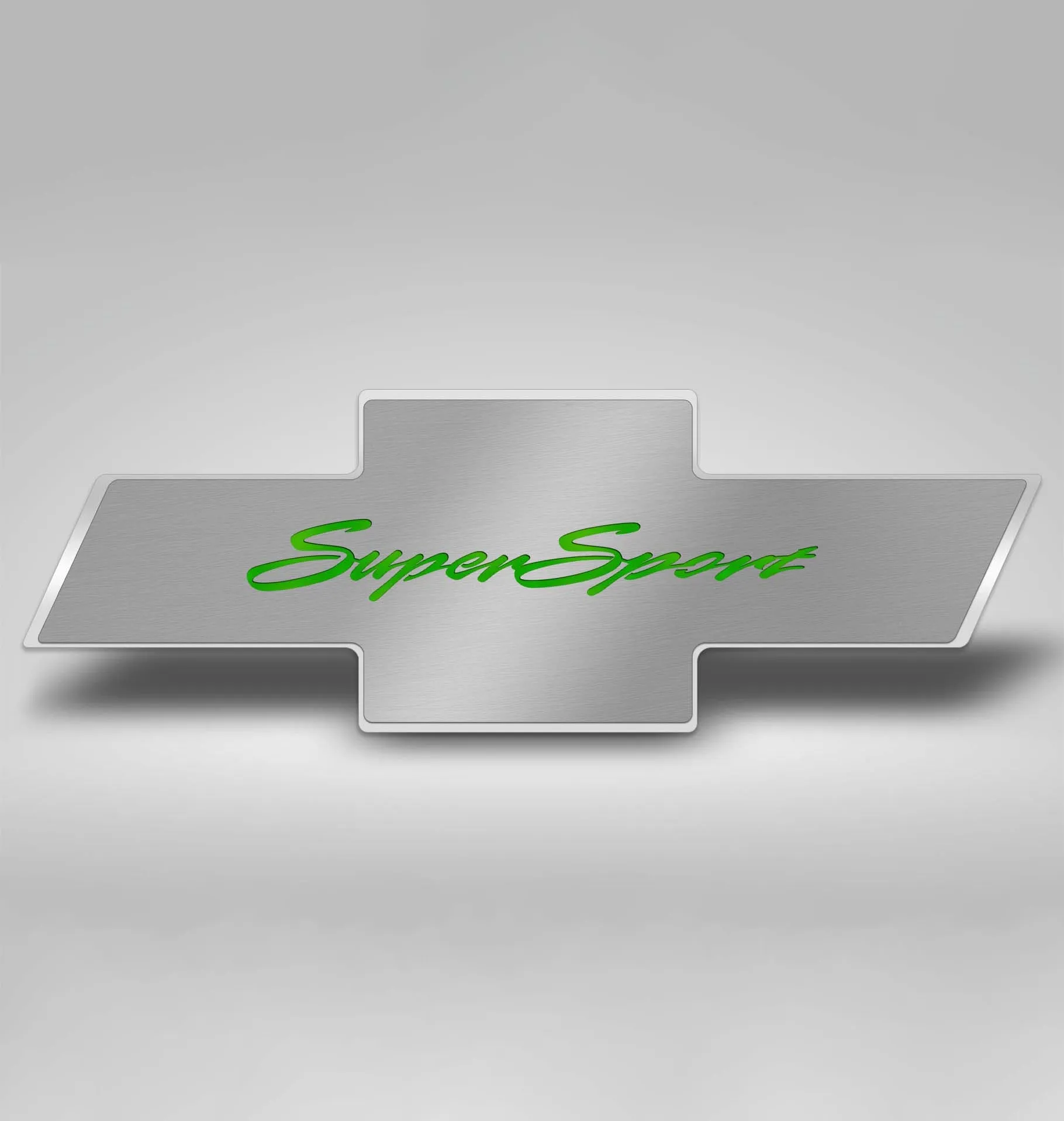 2010-2015 Camaro SS - Hood Badge w/Super Sport Emblem for Factory Pad - Stainless