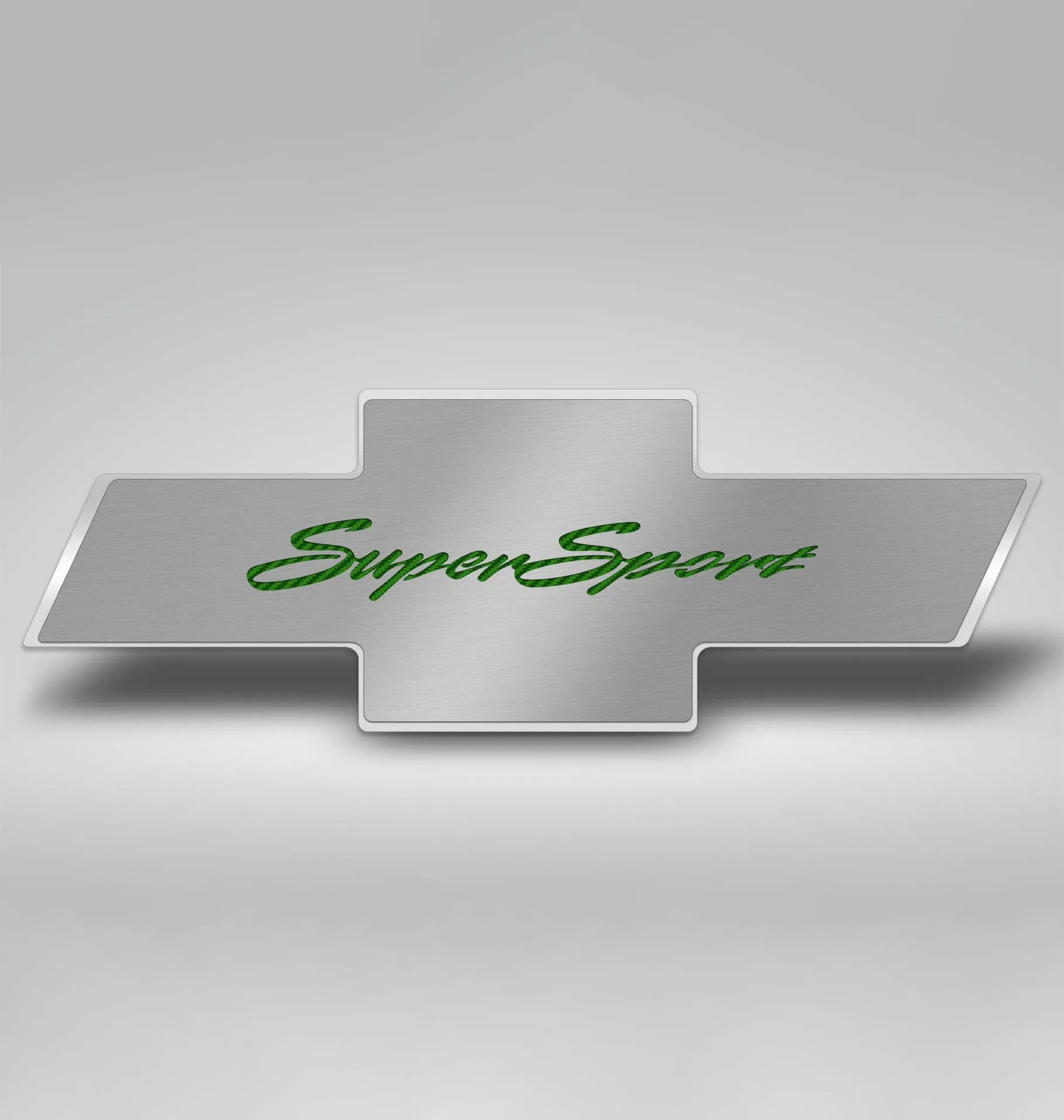 2010-2015 Camaro SS - Hood Badge w/Super Sport Emblem for Factory Pad - Stainless