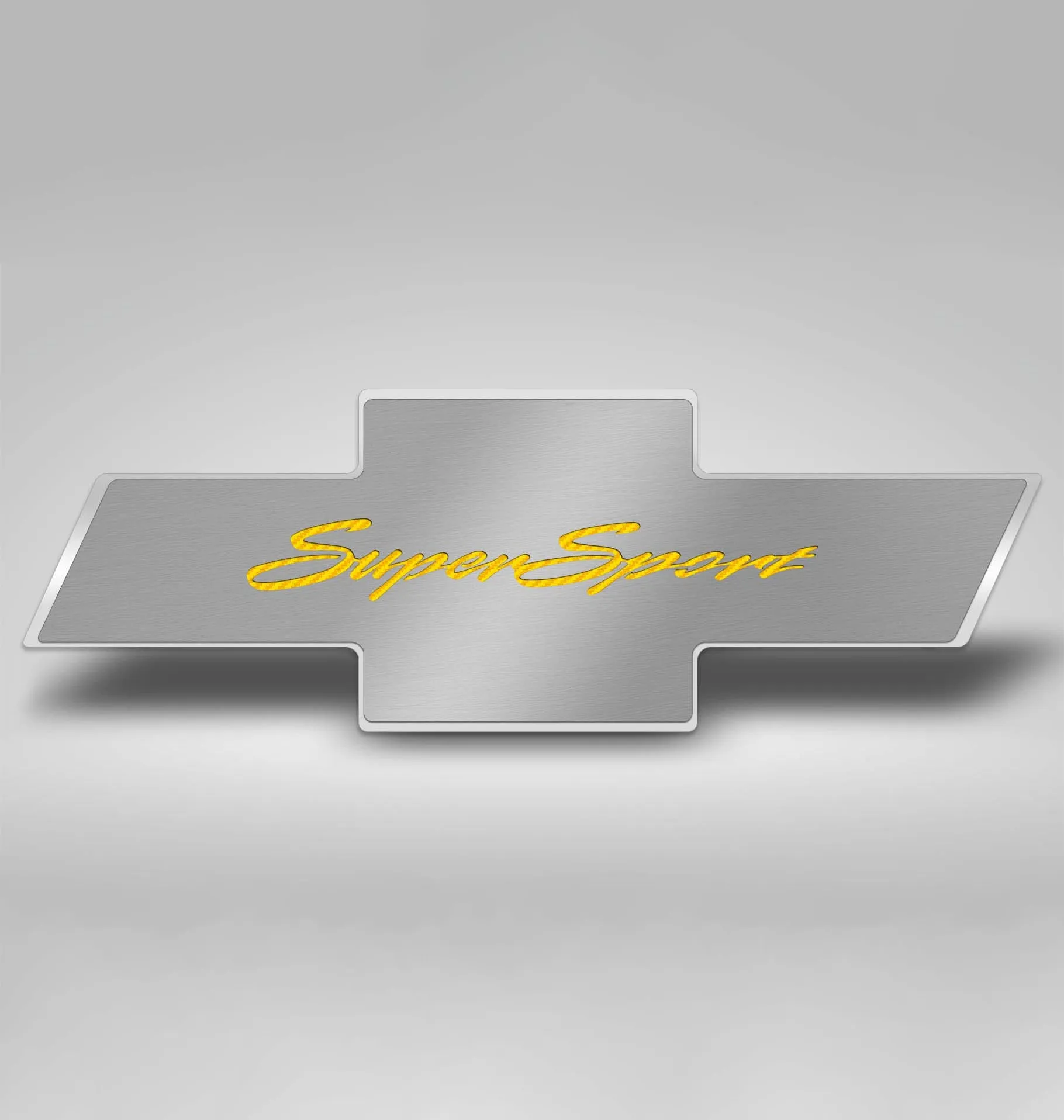2010-2015 Camaro SS - Hood Badge w/Super Sport Emblem for Factory Pad - Stainless