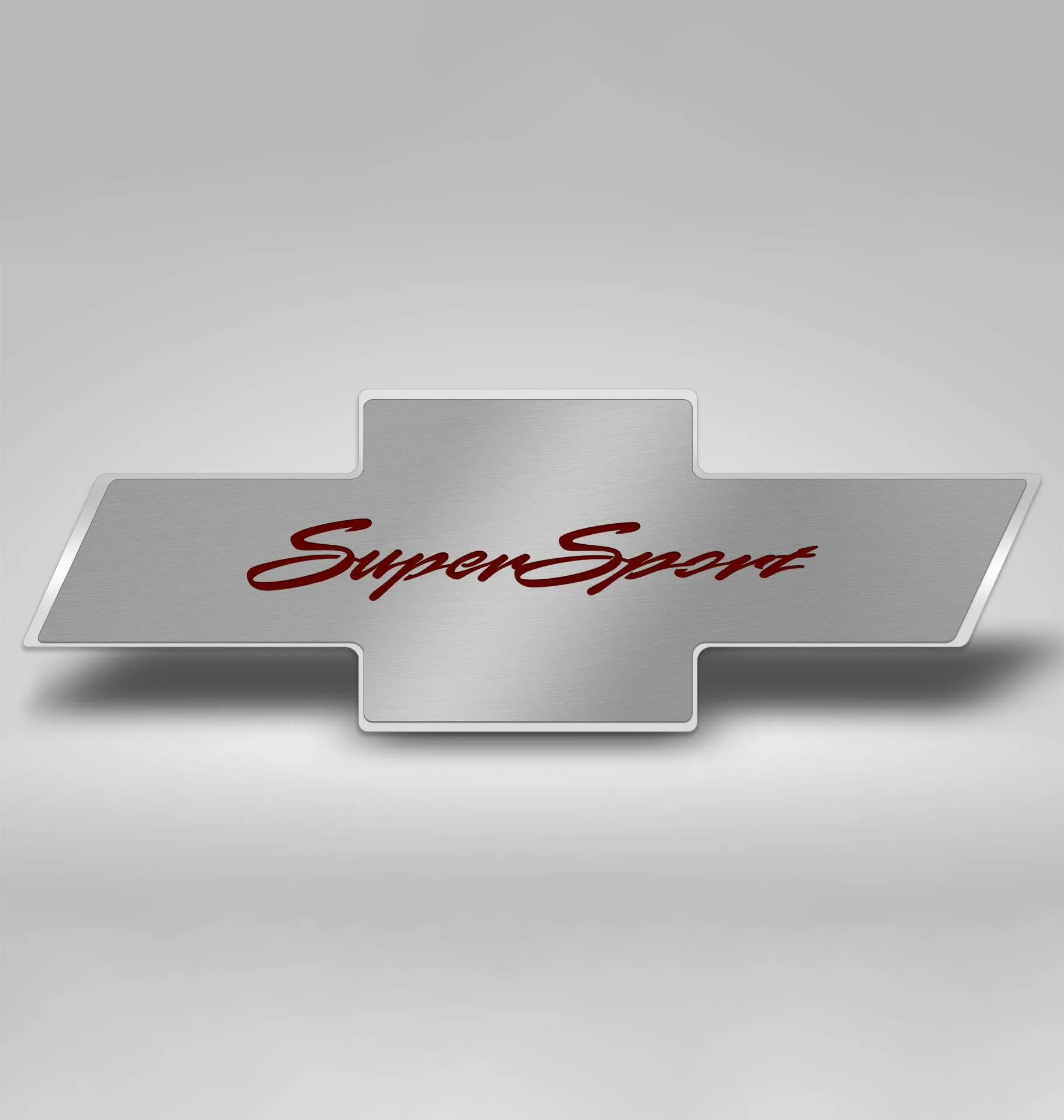 2010-2015 Camaro SS - Hood Badge w/Super Sport Emblem for Factory Pad - Stainless