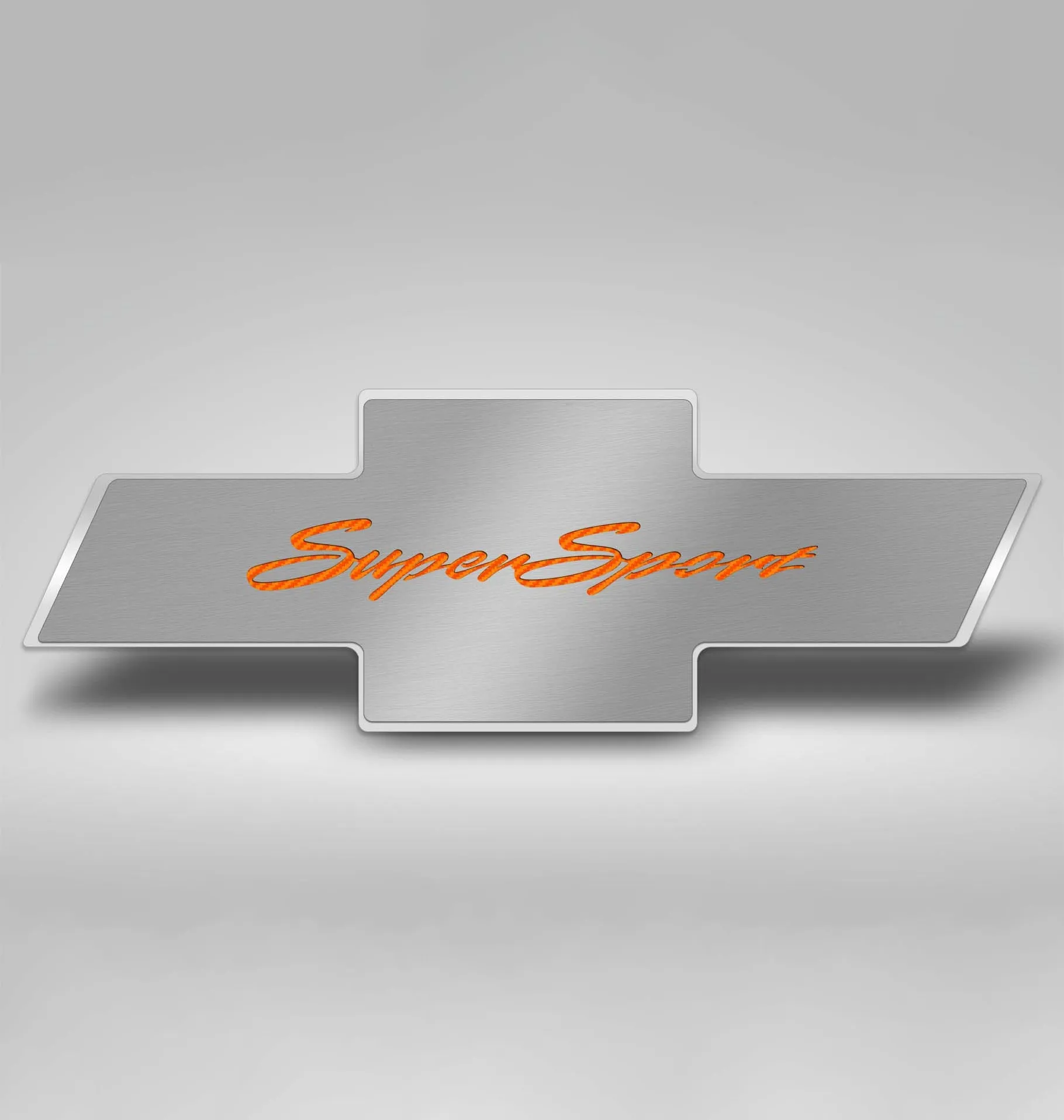 2010-2015 Camaro SS - Hood Badge w/Super Sport Emblem for Factory Pad - Stainless