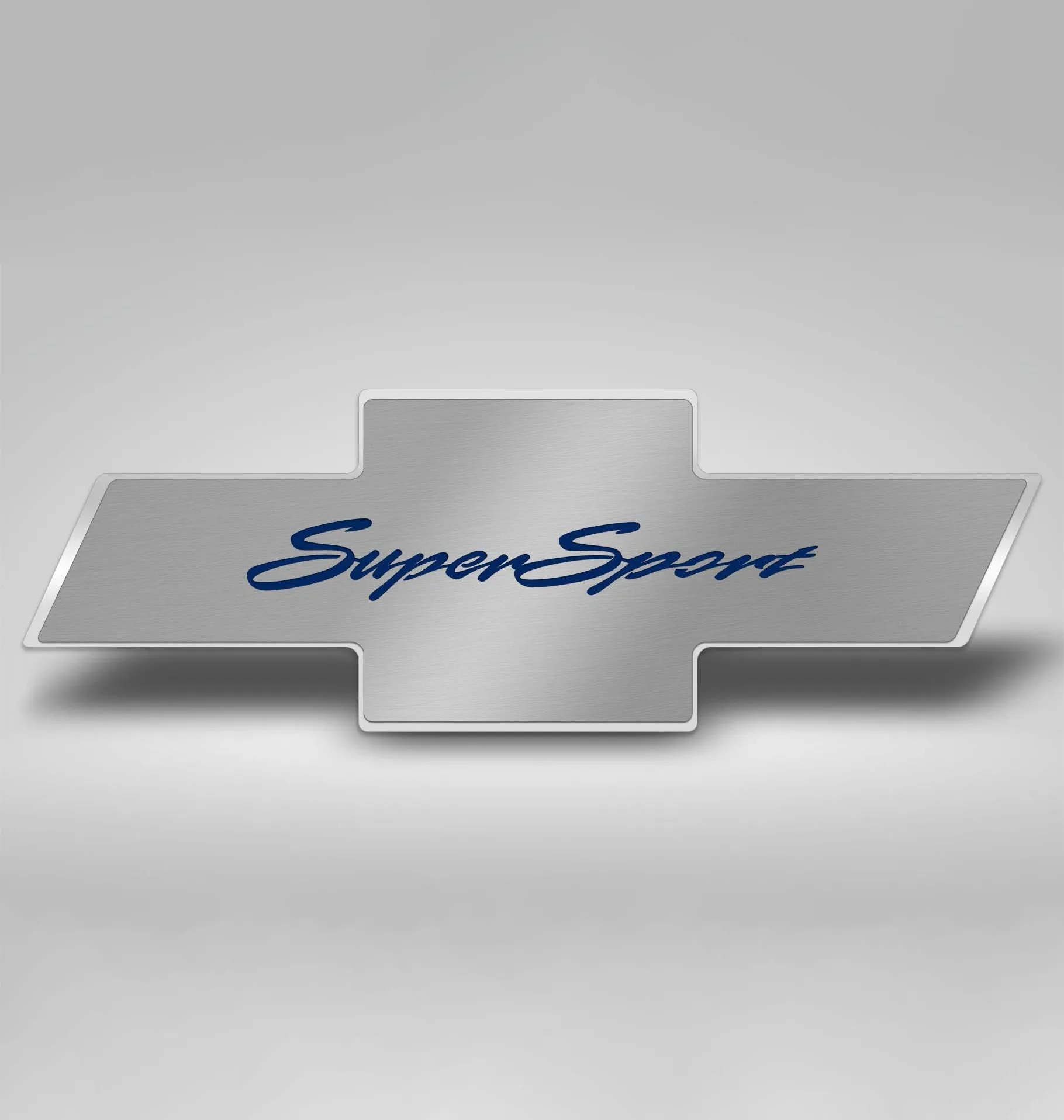 2010-2015 Camaro SS - Hood Badge w/Super Sport Emblem for Factory Pad - Stainless