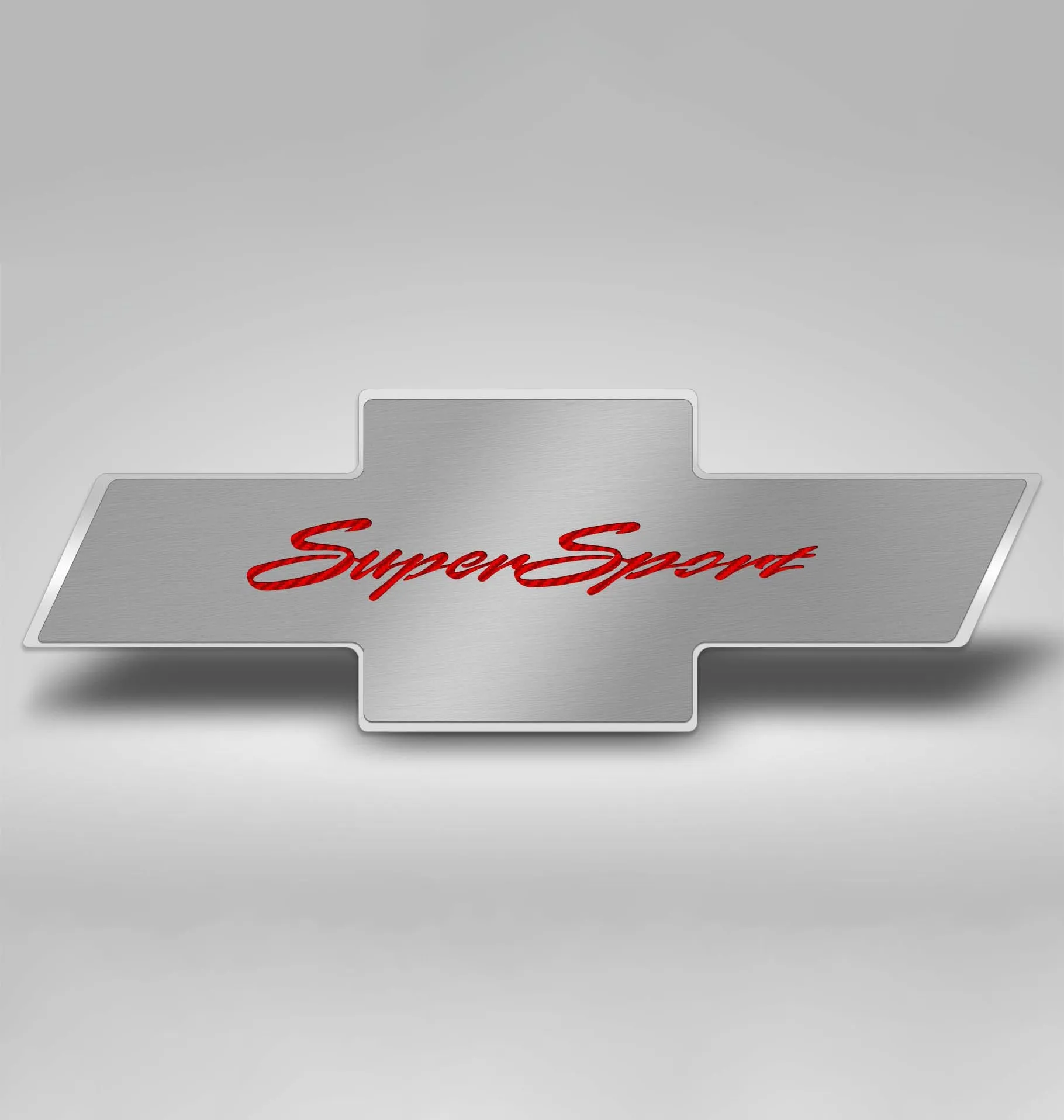 2010-2015 Camaro SS - Hood Badge w/Super Sport Emblem for Factory Pad - Stainless