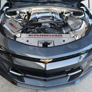 2016-2020 Camaro - Front Header Plate CAMARO Style - Stainless Steel