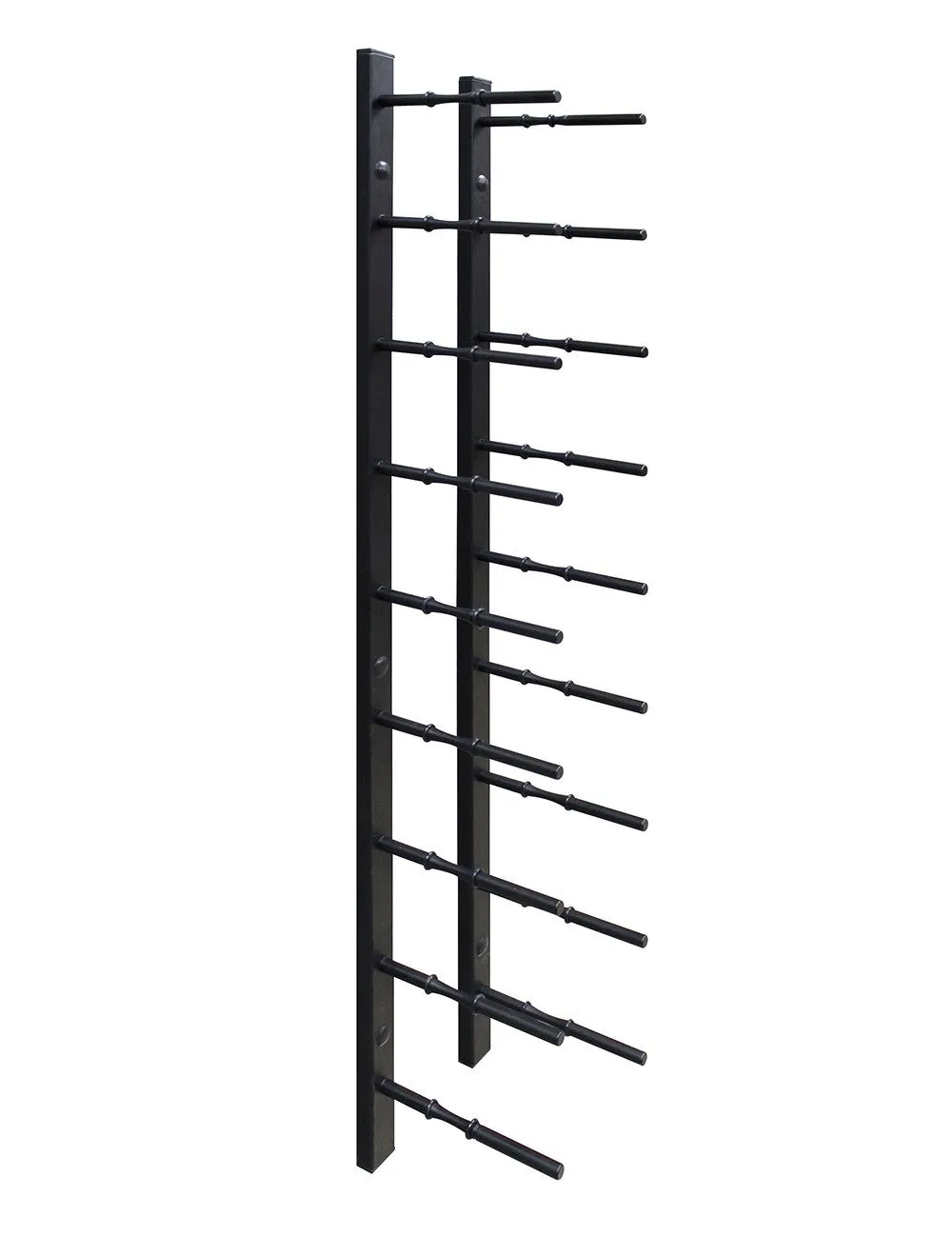 9 Bottle Modern Peg Wine Rack (Black)