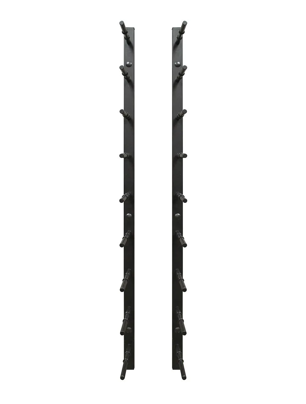 9 Bottle Modern Peg Wine Rack (Black)