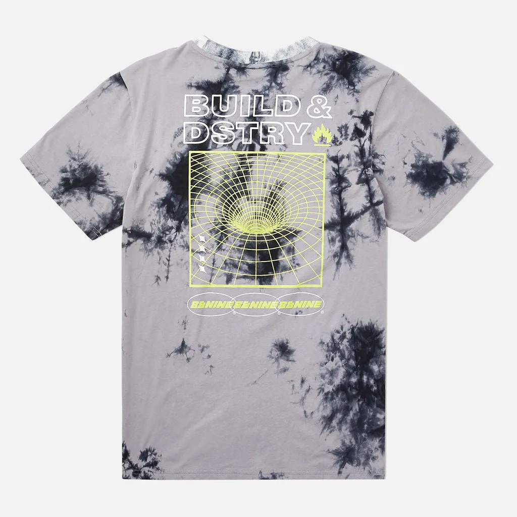 Acid Tie Dye T Shirt Grey