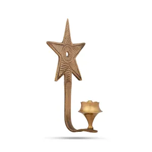 Agarbathi Stand - 3 x 1.5 Inches | Brass Incense Holder/ Leaf Design Agarbatti Holder for Pooja/ 25 Gms Approx