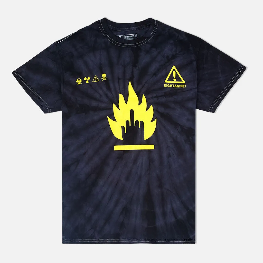 Alert T Shirt Yellow Tie Dye