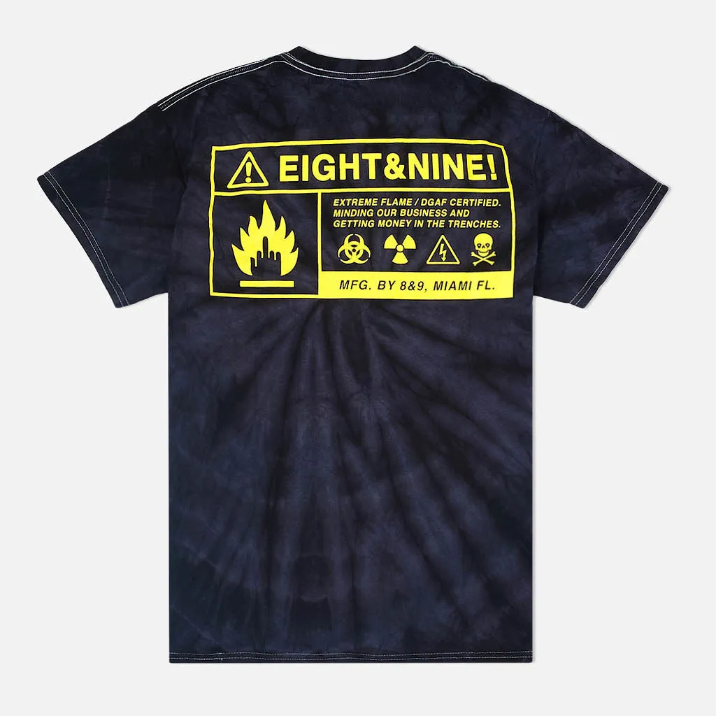 Alert T Shirt Yellow Tie Dye