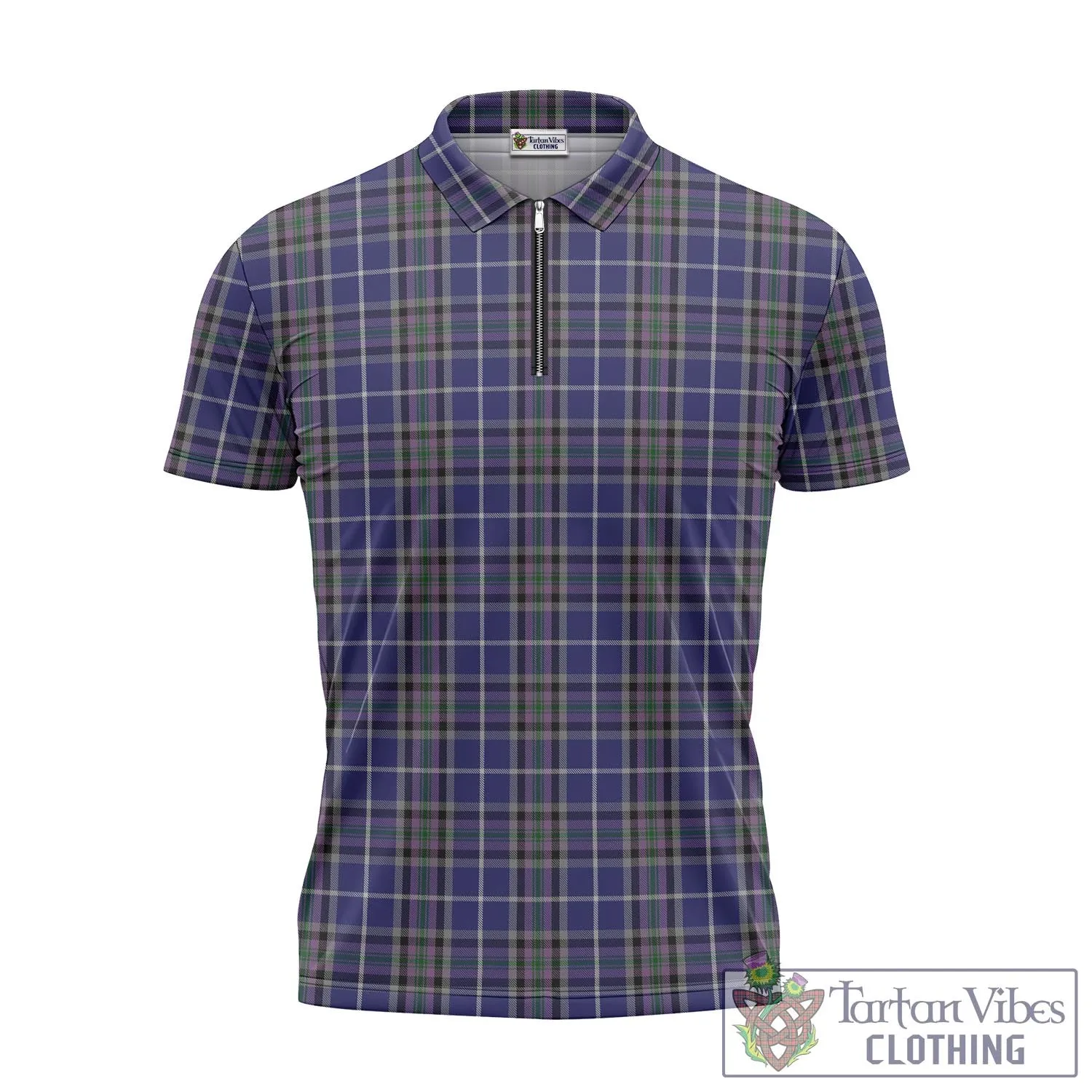 Alexander of Menstry Tartan Zipper Polo Shirt