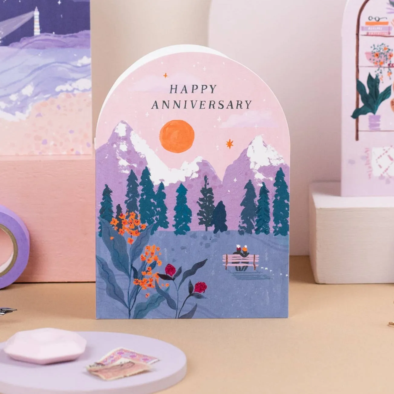 Anniversary Mountain Sunset Card