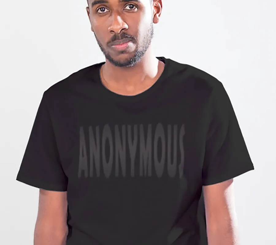 Anonymous Black On Black Tee
