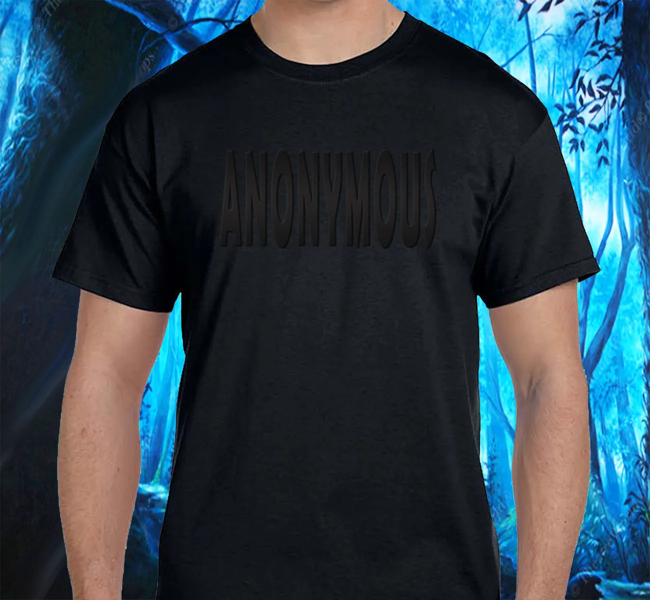 Anonymous Black On Black Tee