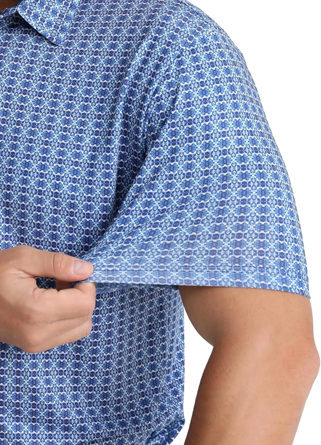 APTRO Men's Polo Shirts Short Sleeve Moisture Wicking Fashion Print Hawaiian Golf Shirts for Men