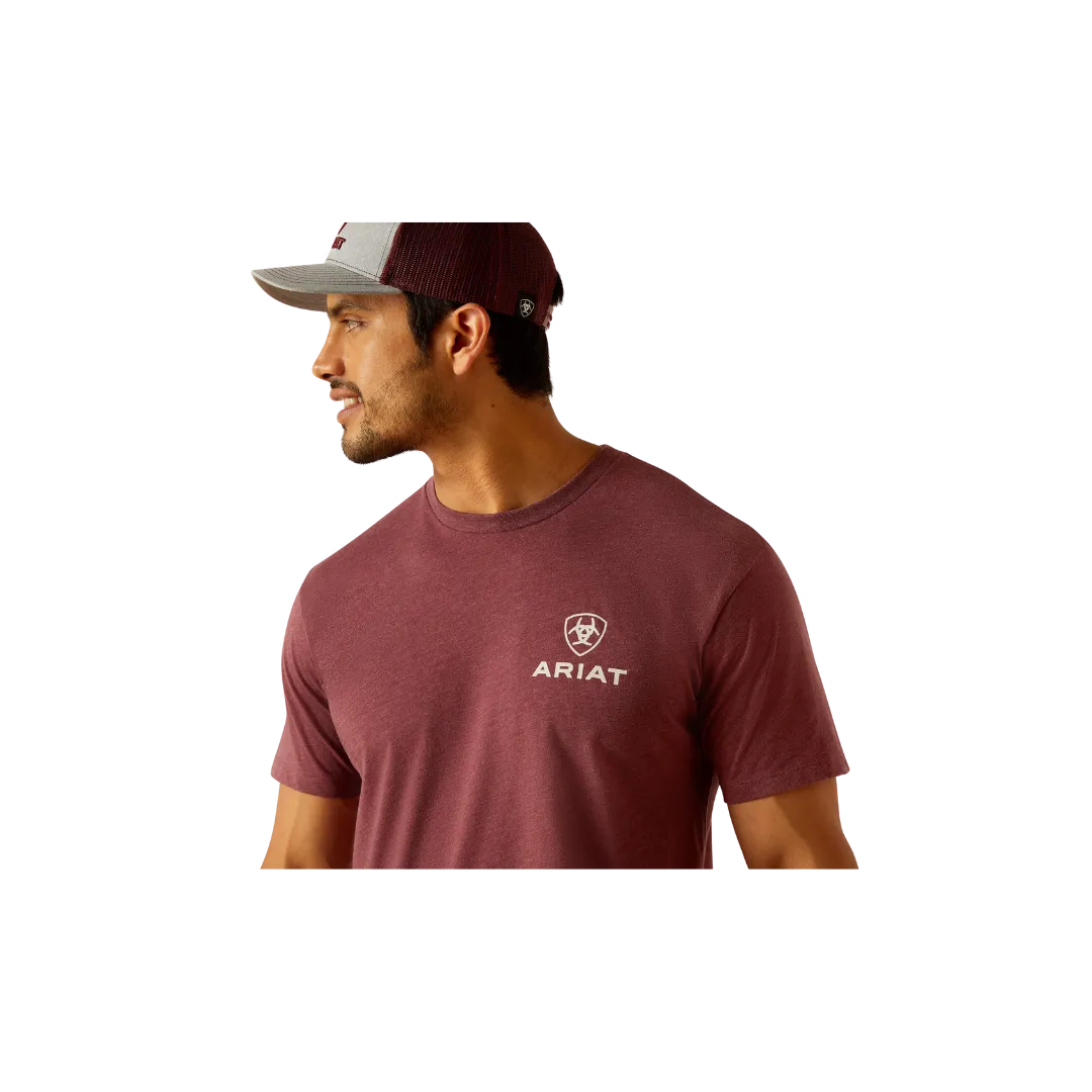 Ariat Men's Quadrant Burgundy Heather T-Shirt
