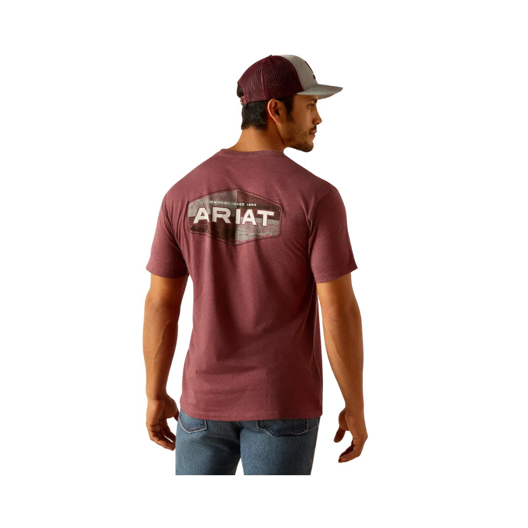 Ariat Men's Quadrant Burgundy Heather T-Shirt