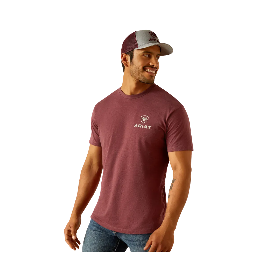 Ariat Men's Quadrant Burgundy Heather T-Shirt