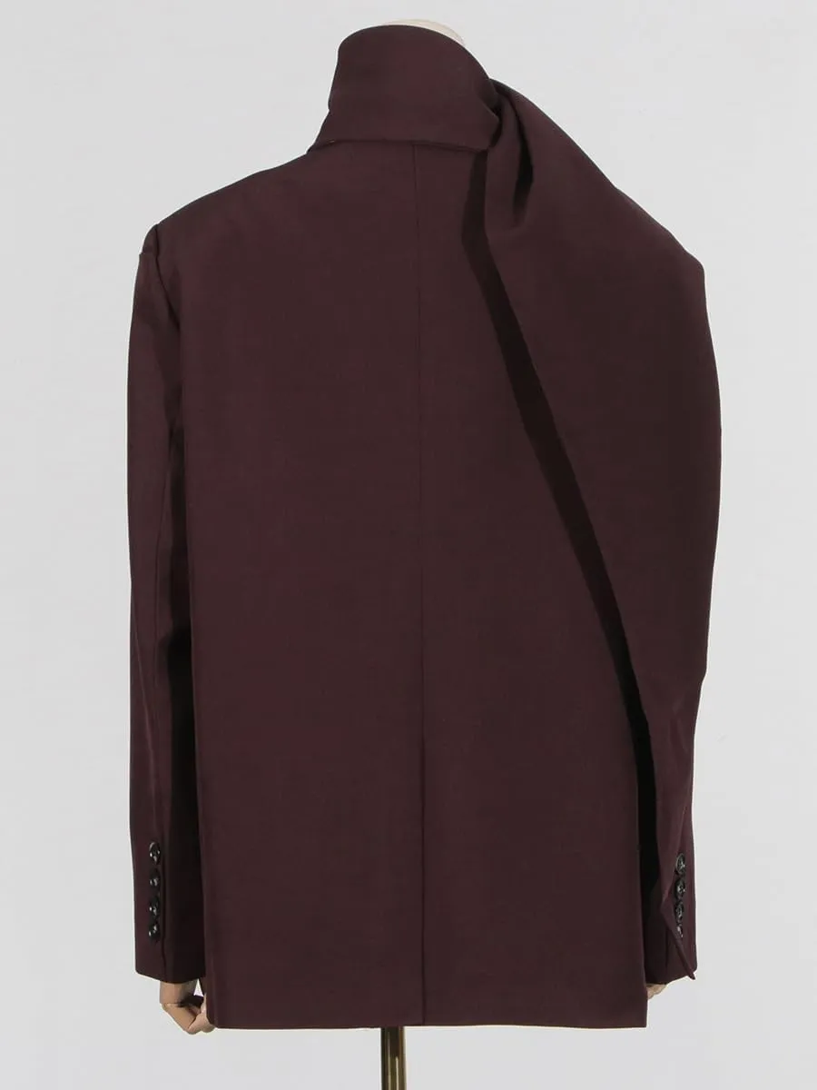 Asymmetric Cape Blazer