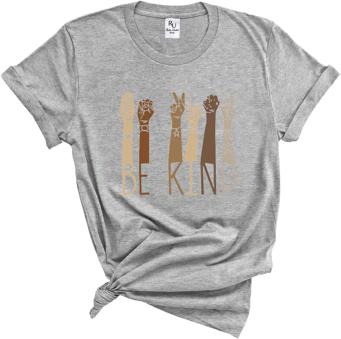 Be Kind Shirt - Graphic Tees with Positive Message, Inspirational Kindness & Love Shirts, Anti-Racism Tee