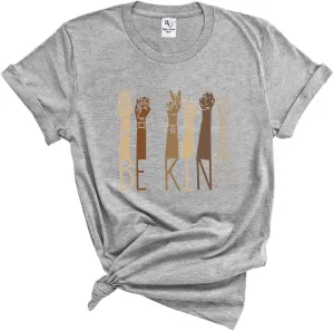 Be Kind Shirt - Graphic Tees with Positive Message, Inspirational Kindness & Love Shirts, Anti-Racism Tee