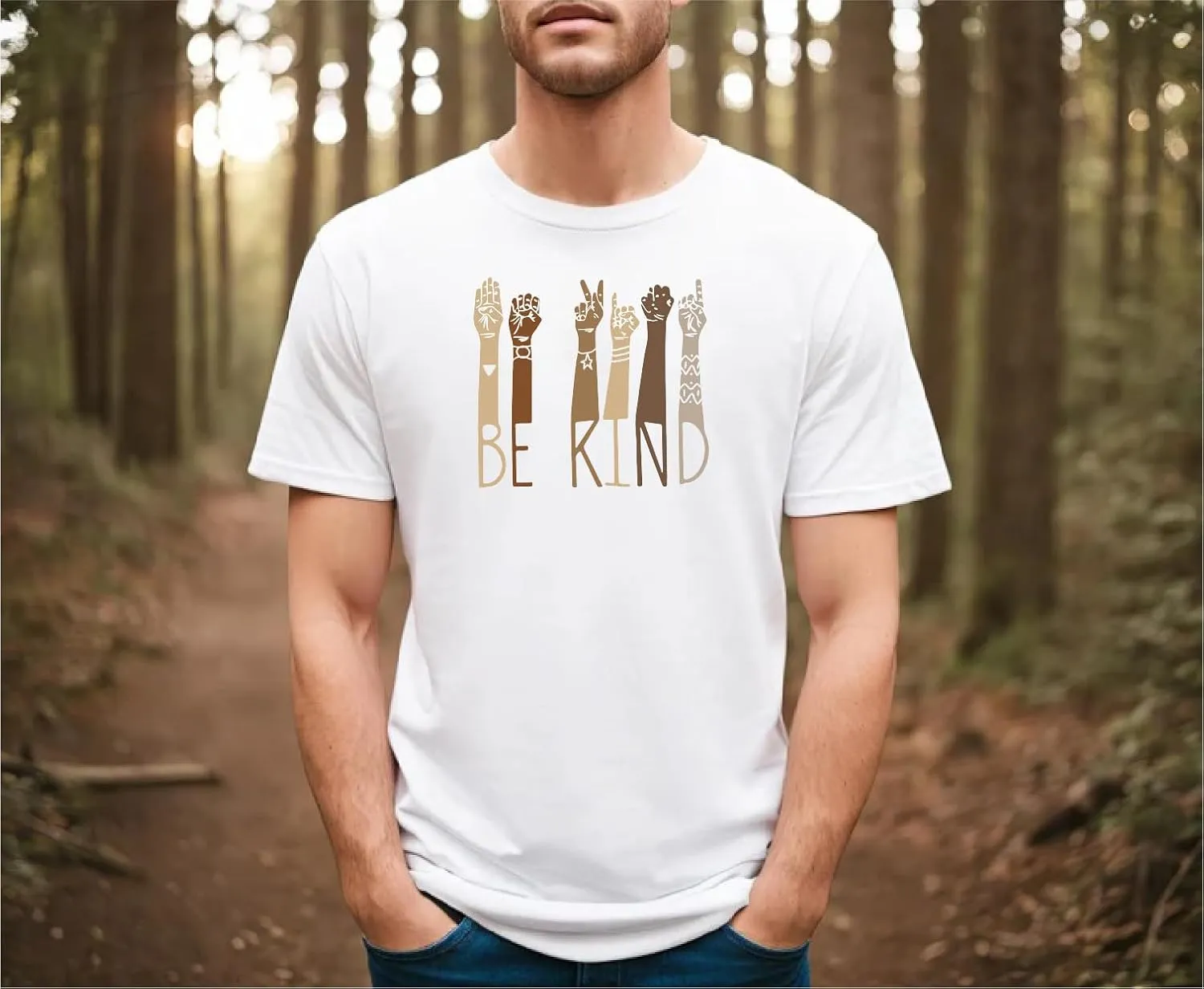 Be Kind Shirt - Graphic Tees with Positive Message, Inspirational Kindness & Love Shirts, Anti-Racism Tee