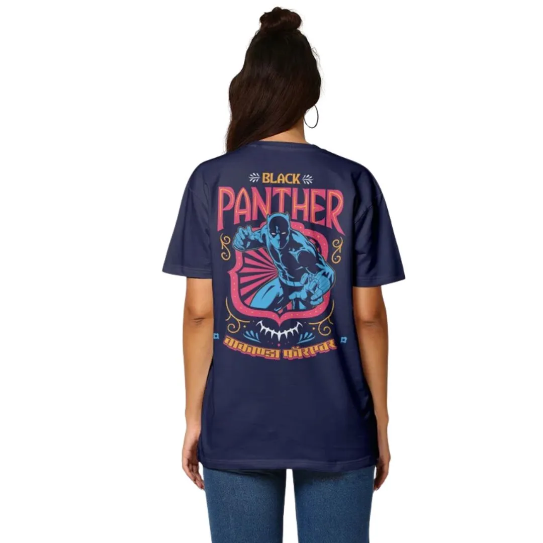 Black Panther Desi Truck Art Oversized T Shirt