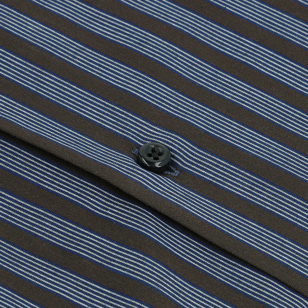 Black With Ing Blue PIn White Stripes OL-206