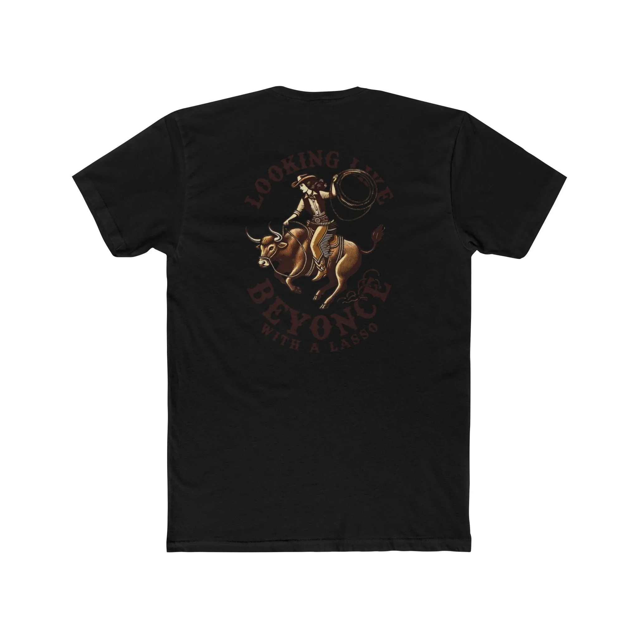 **'Buckle Bunny' Premium Chest Patch Tee