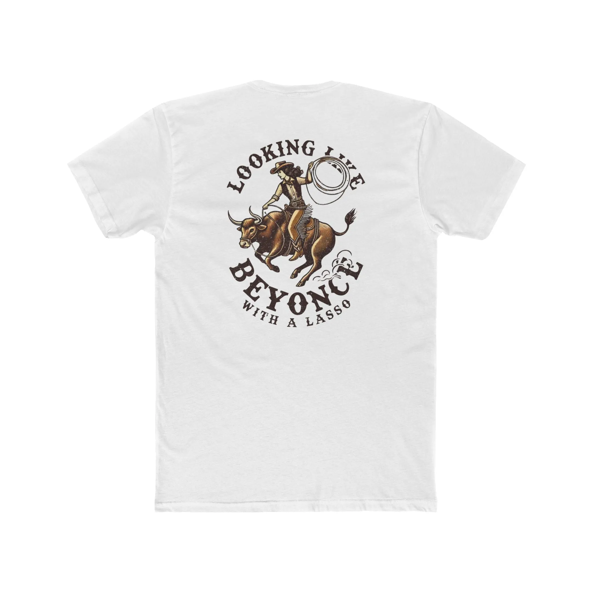 **'Buckle Bunny' Premium Chest Patch Tee