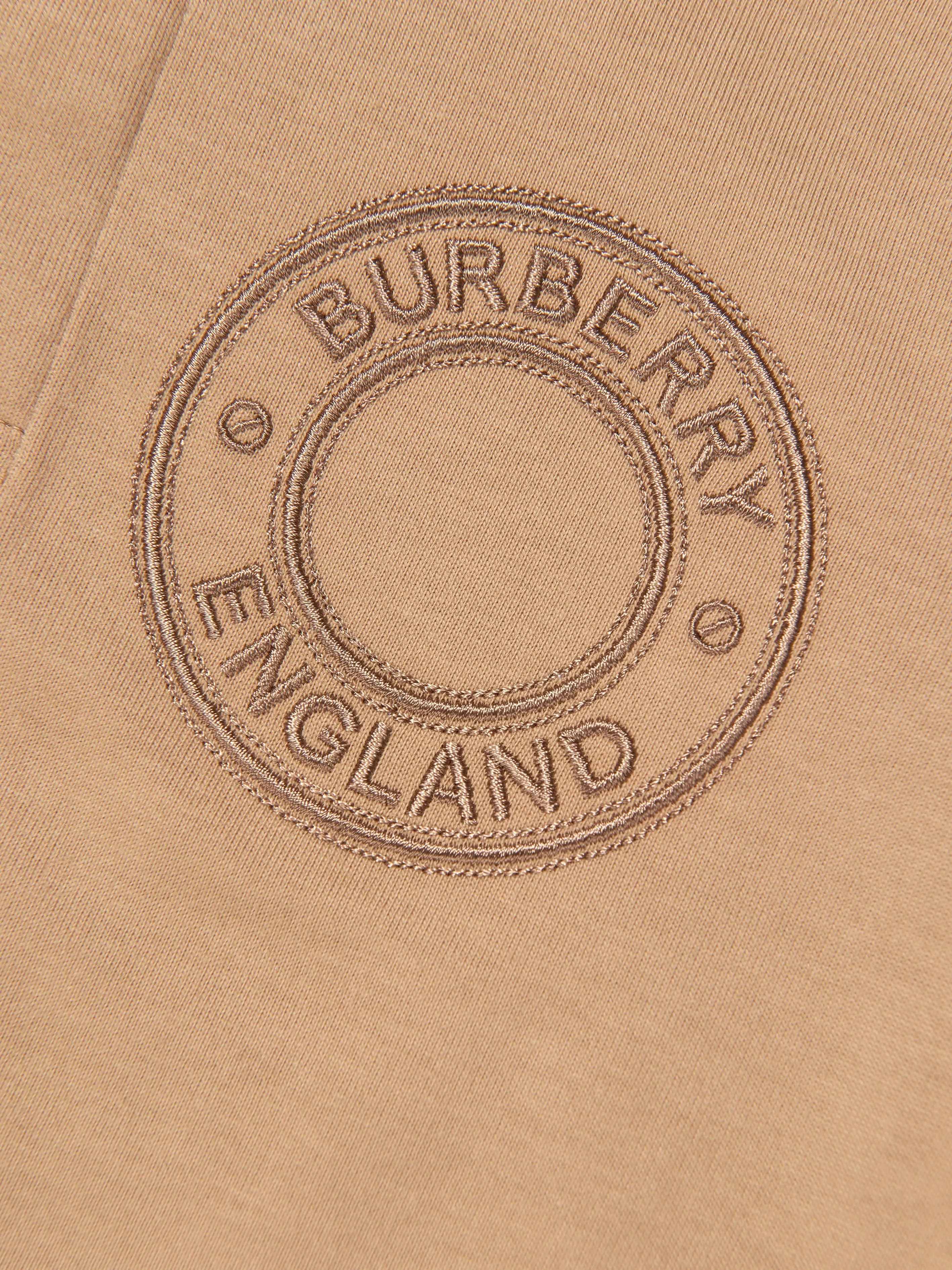 Burberry Boys Roundel Long Sleeve Polo Shirt In Beige