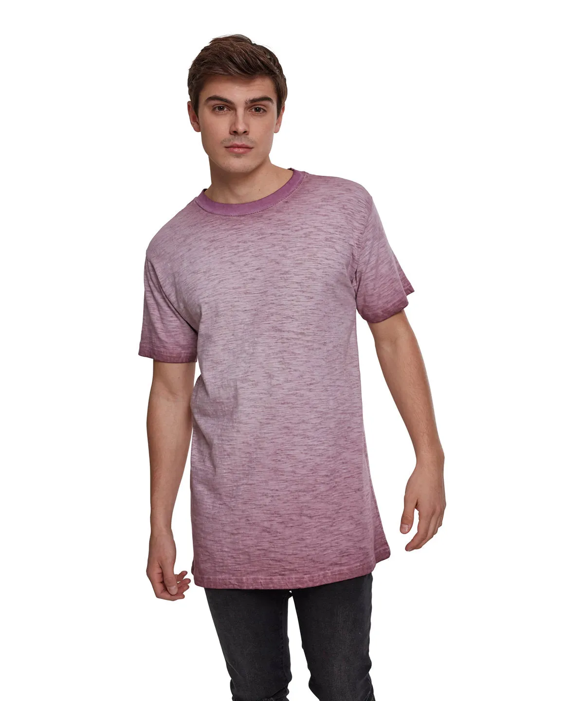 Burgundy - Spray dye tee