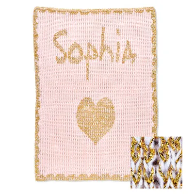Butterscotch Blankees Metallic Single Heart & Scalloped Edge