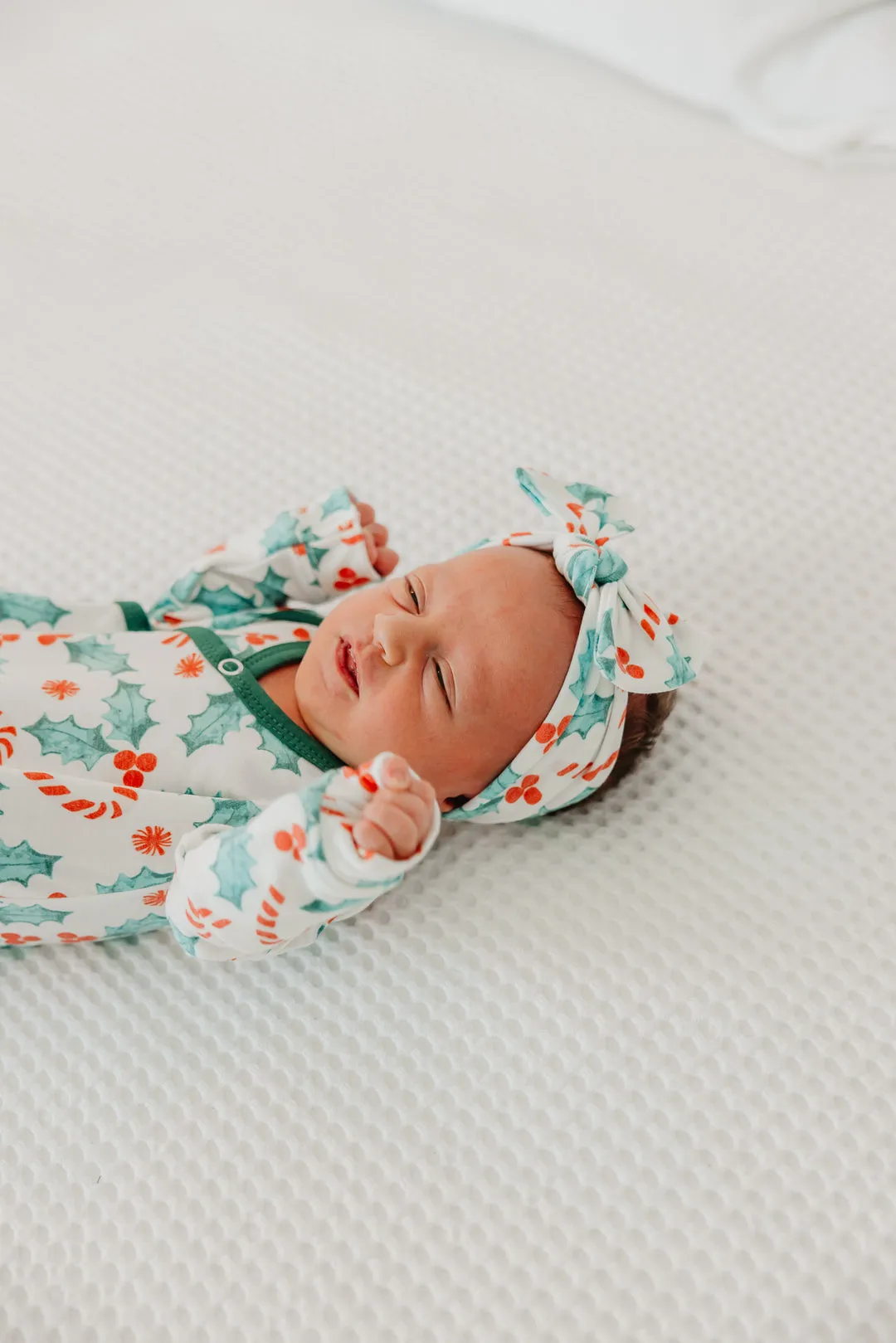 Copper Pearl Holly Knit Headband Bow