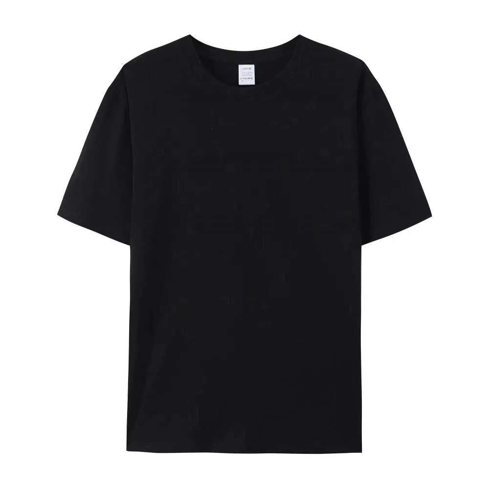 Cotton T-Shirt Unisex Plain White Crew Neck