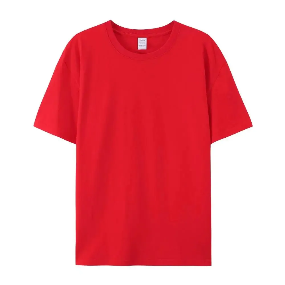 Cotton T-Shirt Unisex Plain White Crew Neck