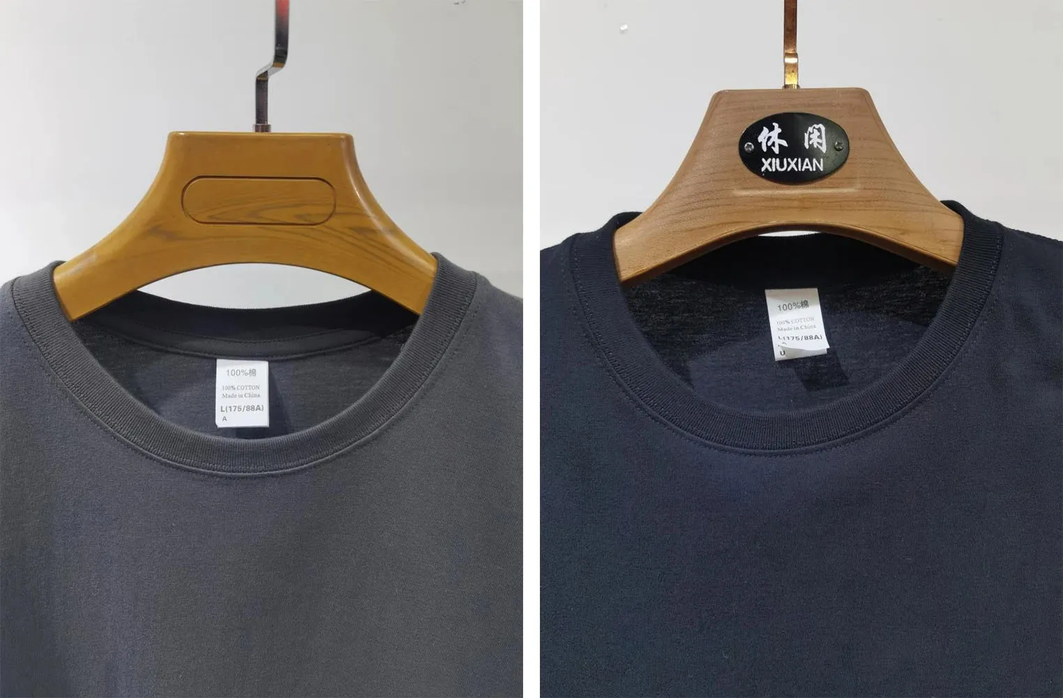 Cotton T-Shirt Unisex Plain White Crew Neck