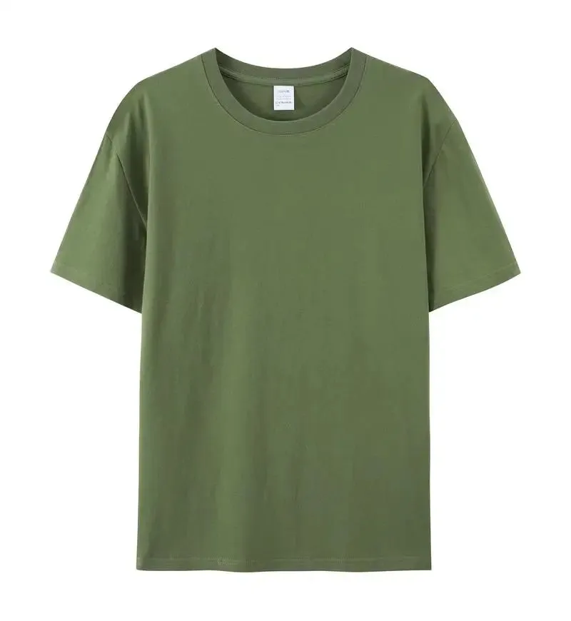 Cotton T-Shirt Unisex Plain White Crew Neck