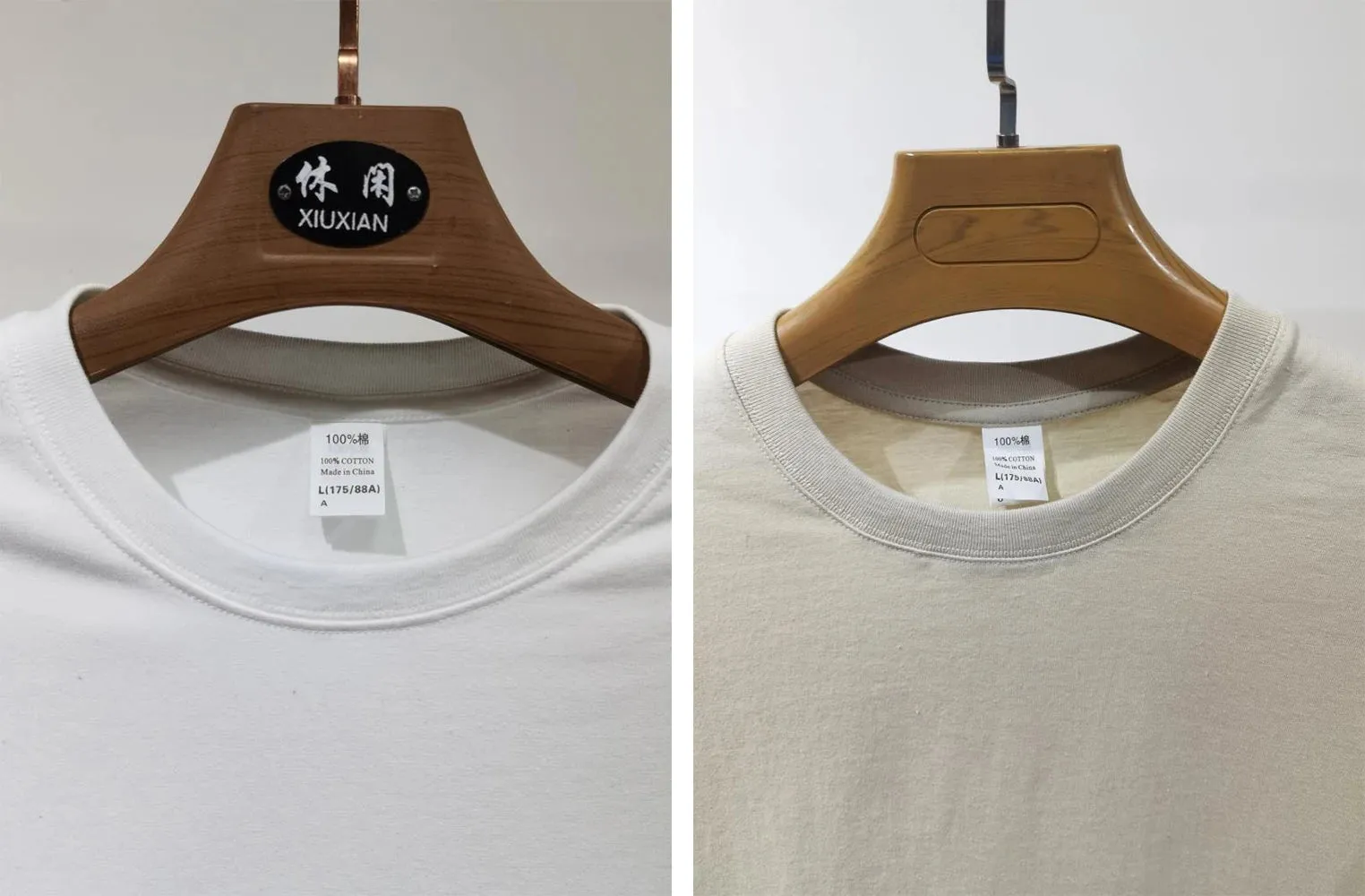 Cotton T-Shirt Unisex Plain White Crew Neck