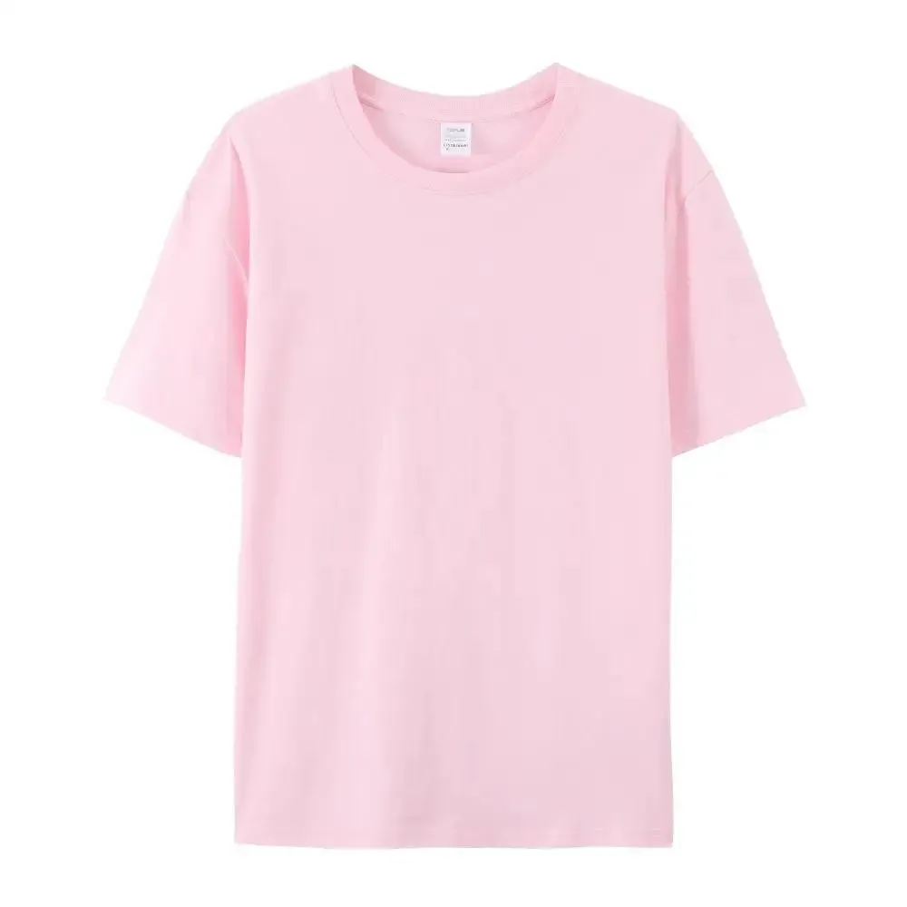 Cotton T-Shirt Unisex Plain White Crew Neck