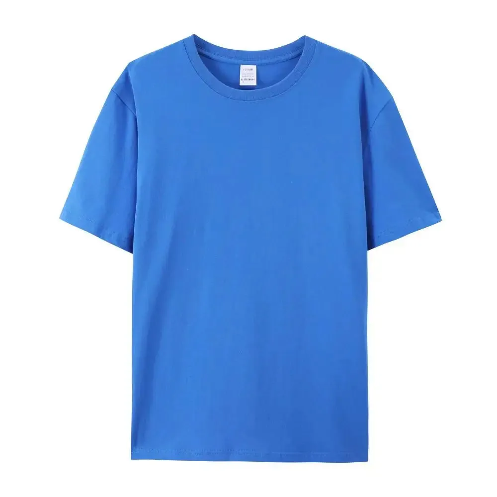 Cotton T-Shirt Unisex Plain White Crew Neck