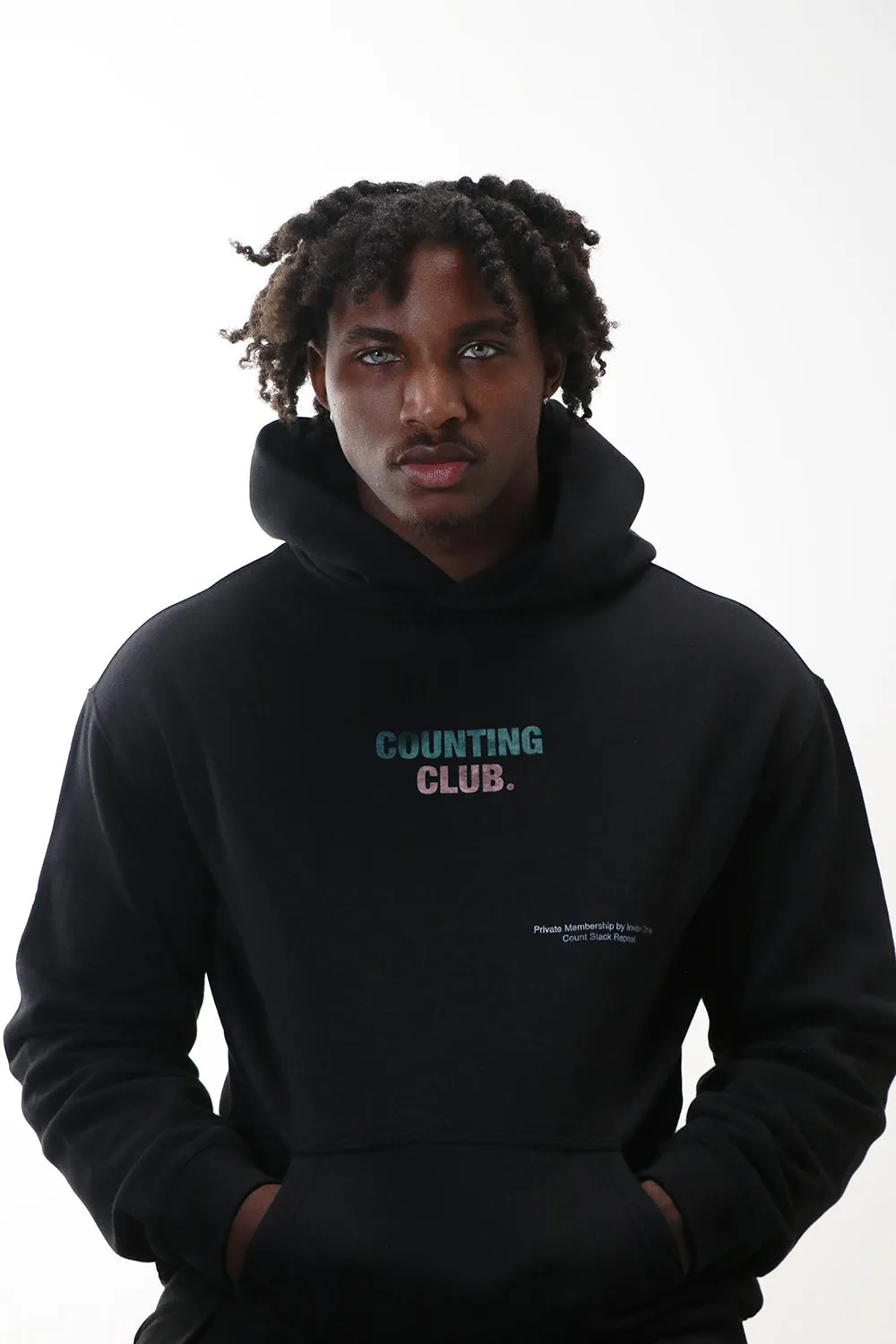 Counting Club Heavyweight Fleece Hoodie- Black