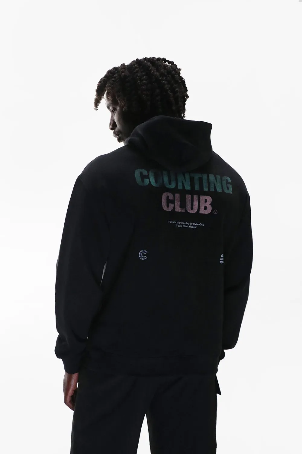 Counting Club Heavyweight Fleece Hoodie- Black