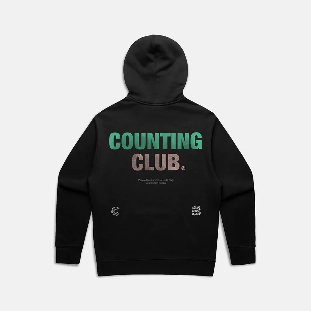 Counting Club Heavyweight Fleece Hoodie- Black